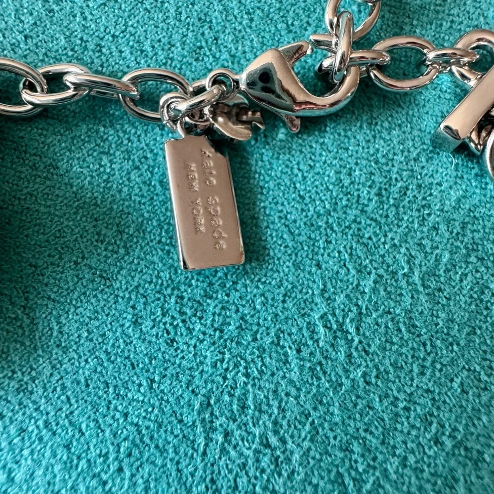 Kate Spade Pearl and Silver Necklace with Bow - Picture 3 of 5